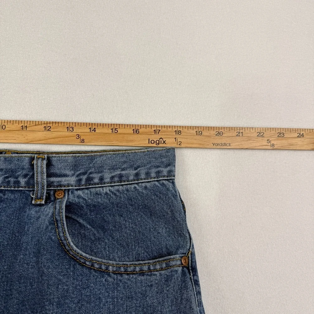 Arizona Mens Jeans Size 36x30 Straight Relaxed Fit Medium Wash Blue Denim‎